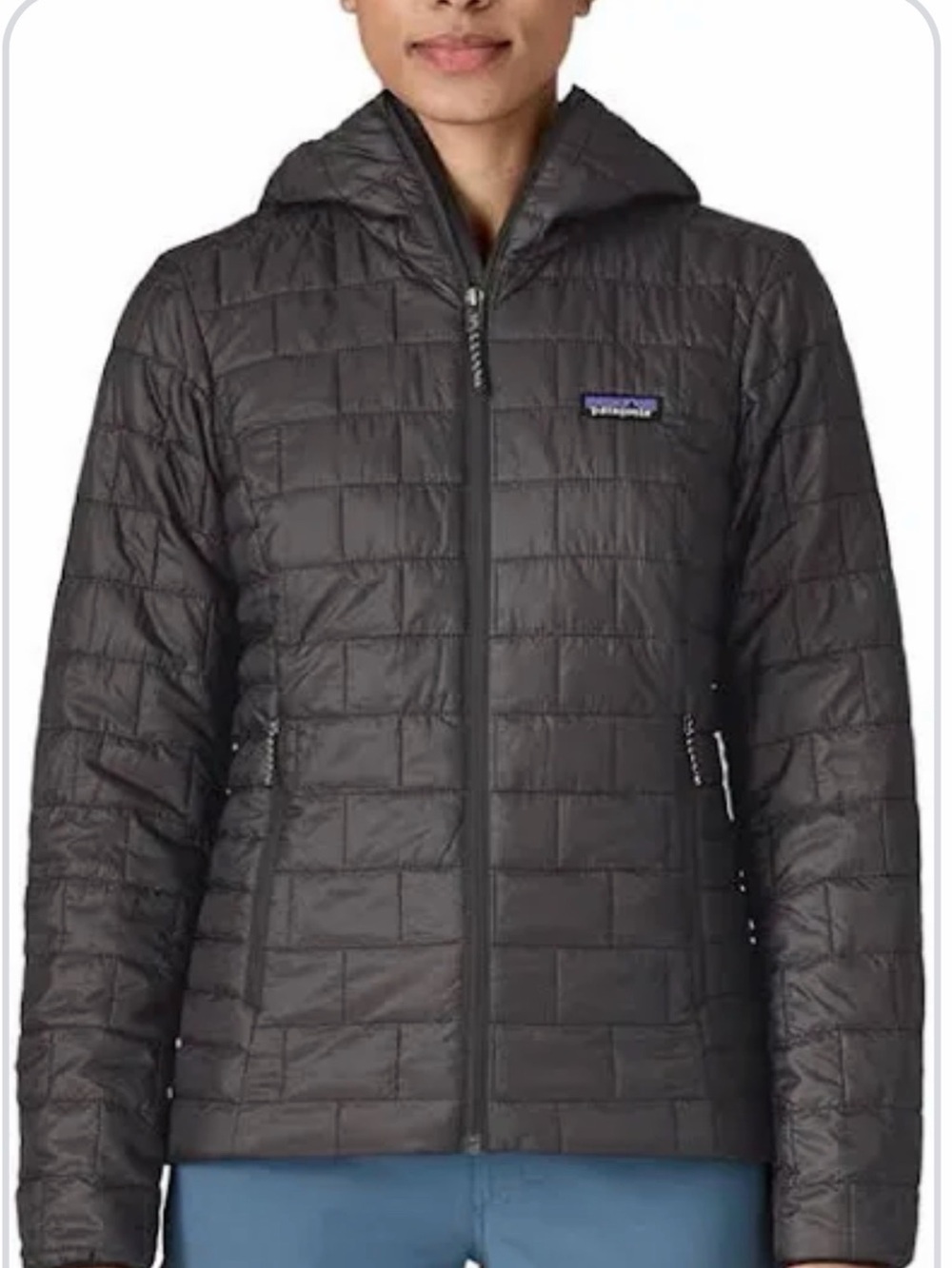 Women’s black Patagonia Nano Puff Hoody. Size Small. Good condition.